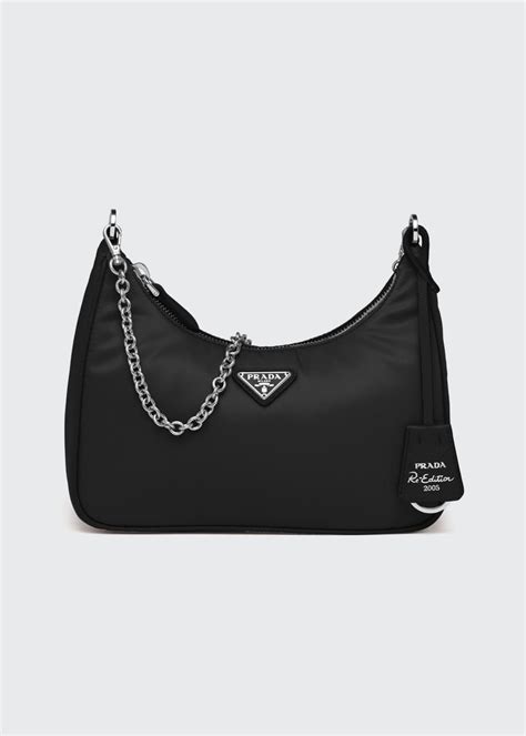 prada nylon shoulder bag chain.